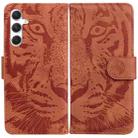 For Samsung Galaxy S24+ 5G Tiger Embossing Pattern Flip Leather Phone Case(Brown) - 1