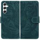 For Samsung Galaxy S24 5G Tiger Embossing Pattern Flip Leather Phone Case(Green) - 1