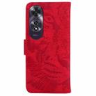 For OPPO A60 4G Tiger Embossing Pattern Flip Leather Phone Case(Red) - 3