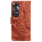 For OPPO A60 4G Tiger Embossing Pattern Flip Leather Phone Case(Brown) - 3