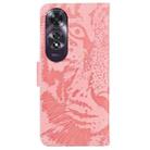 For OPPO A60 4G Tiger Embossing Pattern Flip Leather Phone Case(Pink) - 3