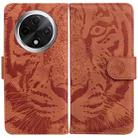 For OPPO A3 Pro 5G Tiger Embossing Pattern Flip Leather Phone Case(Brown) - 1