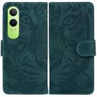 For OPPO K12x Tiger Embossing Pattern Flip Leather Phone Case(Green) - 1