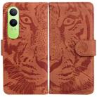 For OPPO K12x Tiger Embossing Pattern Flip Leather Phone Case(Brown) - 1