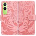 For OPPO K12x Tiger Embossing Pattern Flip Leather Phone Case(Pink) - 1