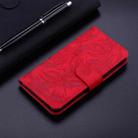 For OPPO Reno12 5G Global Tiger Embossing Pattern Flip Leather Phone Case(Red) - 2