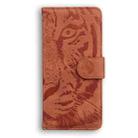 For OPPO Reno12 Pro 5G Global Tiger Embossing Pattern Flip Leather Phone Case(Brown) - 3