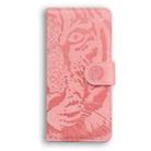 For OPPO Reno12 Pro 5G Global Tiger Embossing Pattern Flip Leather Phone Case(Pink) - 3