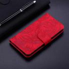 For OPPO Reno12 F 5G Tiger Embossing Pattern Flip Leather Phone Case(Red) - 2