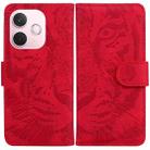 For OPPO A5 Pro 5G Tiger Embossing Pattern Flip Leather Phone Case(Red) - 1