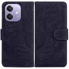 For OPPO A5x 5G / A3 4G / 5G / A3x 4G / 5G Tiger Embossing Pattern Flip Leather Phone Case(Black) - 1