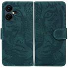 For Tecno Pova Neo 3 Tiger Embossing Pattern Flip Leather Phone Case(Green) - 1