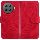 For Tecno Spark 20 Pro+ 4G Tiger Embossing Pattern Flip Leather Phone Case(Red) - 1