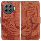 For Tecno Spark 20 Pro+ 4G Tiger Embossing Pattern Flip Leather Phone Case(Brown) - 1