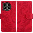 For Tecno Camon 30 4G / 5G Tiger Embossing Pattern Flip Leather Phone Case(Red) - 1