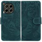 For Tecno Camon 30 4G / 5G Tiger Embossing Pattern Flip Leather Phone Case(Green) - 1