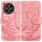 For Tecno Camon 30 4G / 5G Tiger Embossing Pattern Flip Leather Phone Case(Pink) - 1