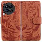 For Tecno Camon 30 Premier 5G Tiger Embossing Pattern Flip Leather Phone Case(Brown) - 1