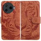 For Tecno Camon 30 Pro Tiger Embossing Pattern Flip Leather Phone Case(Brown) - 1