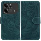 For Tecno Pova 6 / Pova 6 Pro Tiger Embossing Pattern Flip Leather Phone Case(Green) - 1