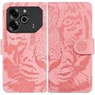 For Tecno Pova 6 / Pova 6 Pro Tiger Embossing Pattern Flip Leather Phone Case(Pink) - 1