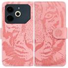 For Tecno Pova 6 Neo Tiger Embossing Pattern Flip Leather Phone Case(Pink) - 1