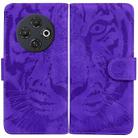 For Tecno Spark 30C Tiger Embossing Pattern Flip Leather Phone Case(Purple) - 1