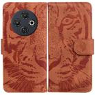 For Tecno Spark 30C Tiger Embossing Pattern Flip Leather Phone Case(Brown) - 1