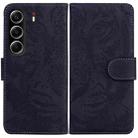 For Tecno Camon 40 Tiger Embossing Pattern Flip Leather Phone Case(Black) - 1