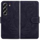 For Tecno Camon 40 Pro 4G Tiger Embossing Pattern Flip Leather Phone Case(Black) - 1