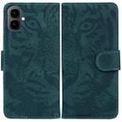 For Tecno Pop 10 / Spark Go 2 4G Tiger Embossing Pattern Flip Leather Phone Case(Green) - 1