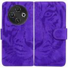 For Tecno Pop 9 5G / Spark 30C 5G Tiger Embossing Pattern Flip Leather Phone Case(Purple) - 1