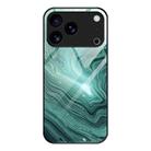 For iPhone 17 Pro Max Marble Pattern Glass Protective Phone Case(Water Waves) - 1