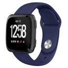 For Fitbit Versa 2 / Fitbit Versa / Fitbit Versa Lite Solid Color Silicone Watch Band, Size:S(Navy) - 1
