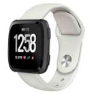 For Fitbit Versa 2 / Fitbit Versa / Fitbit Versa Lite Solid Color Silicone Watch Band, Size:S(Apricot) - 1