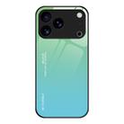 For iPhone 17 Pro Max Gradient Color Glass Phone Case(Green Cyan) - 1