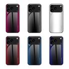 For iPhone 17 Pro Max Texture Gradient Glass TPU Phone Case(Red) - 2