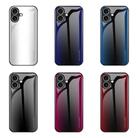 For iPhone 17 Texture Gradient Glass TPU Phone Case(Rose Red) - 2