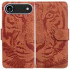 For iPhone 17 Air Tiger Embossing Pattern Leather Phone Case(Brown) - 1