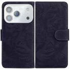 For iPhone 17 Pro Max Tiger Embossing Pattern Leather Phone Case(Black) - 1