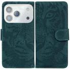 For iPhone 17 Pro Max Tiger Embossing Pattern Leather Phone Case(Green) - 1