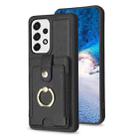 For Samsung Galaxy A13 5G / 4G BF27 Metal Ring Card Bag Holder Phone Case(Black) - 1