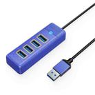 ORICO PW4U-C3 4 in 1 USB to USB Multifunctional Docking Station HUB Adapter (Blue) - 1