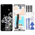 For Samsung Galaxy S20 Ultra 4G/5G SM-G988 6.67 inch OLED LCD Screen Digitizer Full Assembly with Frame (Silver) - 1