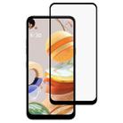 For LG Q61 Full Glue Full Screen Tempered Glass Film(Black) - 1