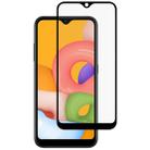 For Samsung Galaxy A01 Full Glue Full Screen Tempered Glass Film(Black) - 1