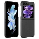 For Samsung Galaxy Z Flip5 Ultra-thin Carbon Fiber Texture Printing Phone Case(Black) - 1