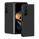 For Samsung Galaxy Z Fold5 Ultra-thin Carbon Fiber Texture Printing Phone Case(Black) - 1