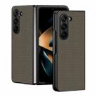 For Samsung Galaxy Z Fold5 Ultra-thin Carbon Fiber Texture Printing Phone Case(Gold) - 1