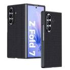 For Samsung Galaxy Z Fold7 Ultra-thin Carbon Fiber Texture Printing Phone Case(Black) - 1
